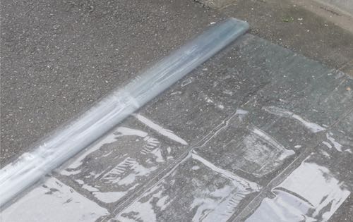 汚水を回収する為の養生用品