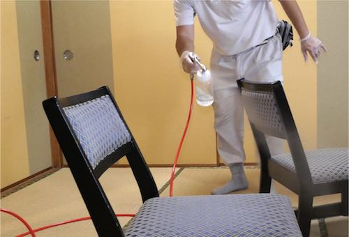 抗菌コーティングの施工-2