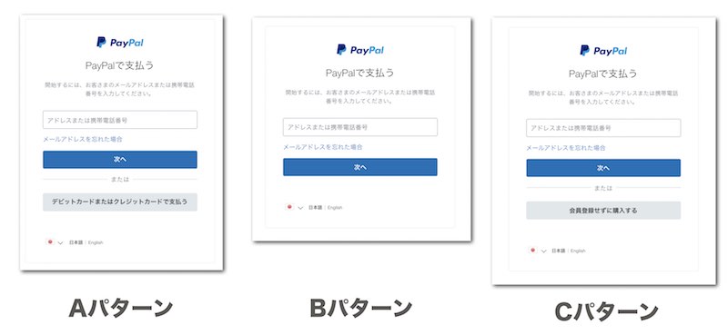 3つのパターン